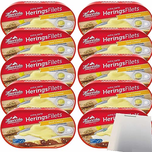 Hawesta Heringsfilets in Senf-Creme MSC VPE (10x200g Dose) + usy Block von usy