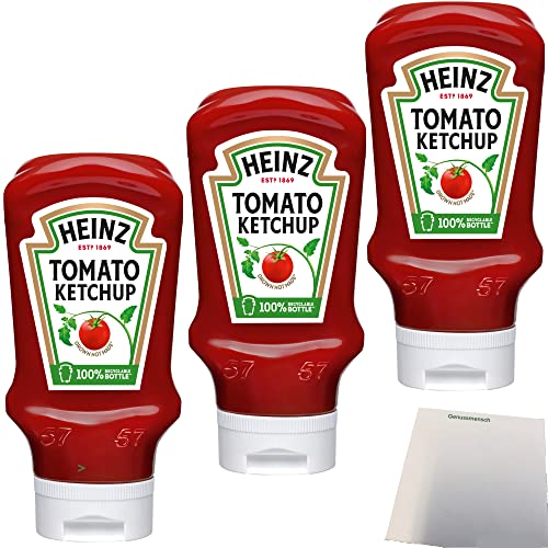 Heinz Tomato Ketchup der Klassiker 3er Pack (3x500ml Flasche) + usy Block von usy