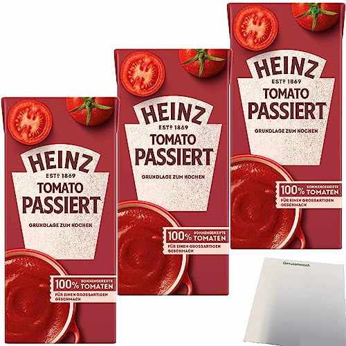 Heinz Tomato passiert Grundlage zum Kochen 3er Pack (3x350g Packung) + usy Block von usy