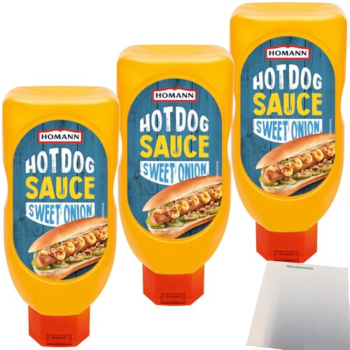 Homann Hot Dog Sauce 3er Pack (3x450ml Flasche) + usy Block von usy