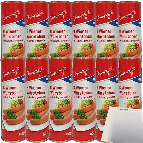 Jeden Tag Wiener Würstchen im Saitling geräuchert 12er Pack (72x50g) + usy Block von usy