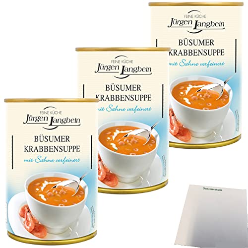 Jürgen Langbein Büsumer Krabbensuppe 3er Pack (3x400ml) + usy Block von usy