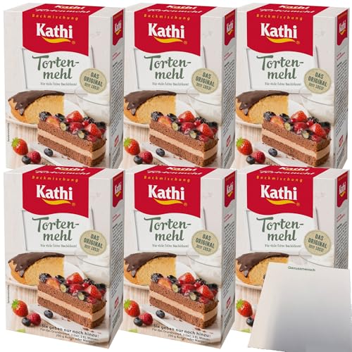 Kathi Backmischung Tortenmehl 6er Pack (6x400g Packung) + usy Block von usy