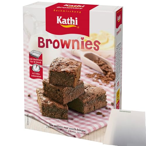 Kathi Backmischung für Brownies inkl. Backform (460g Packung) + usy Block von usy