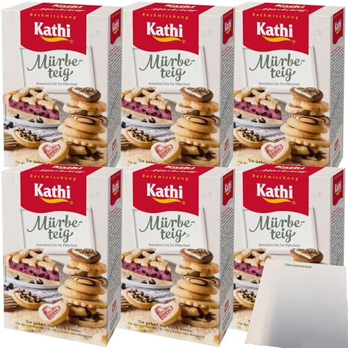 Kathi Backmischung für Mürbeteig 6er Pack (6x350g Packung) + usy Block von usy