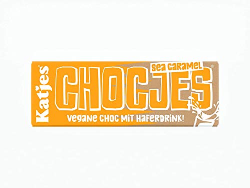 Katjes Chocjes Sea Caramel vegane Schokolade mit Haferdrink Officepack (5x50g Tafel) + usy Block von usy