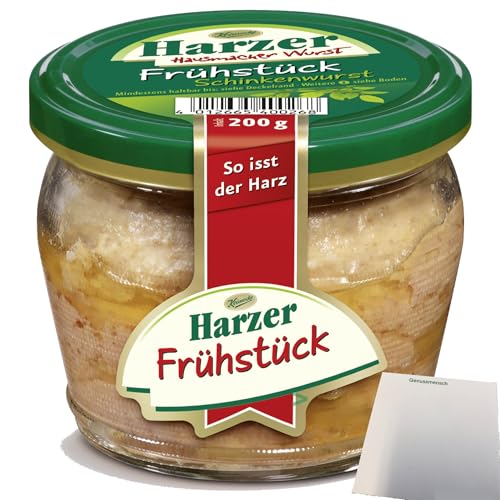 Keunecke Harzer Frühstück Schinkenwurst (200g Glas) + usy Block von usy