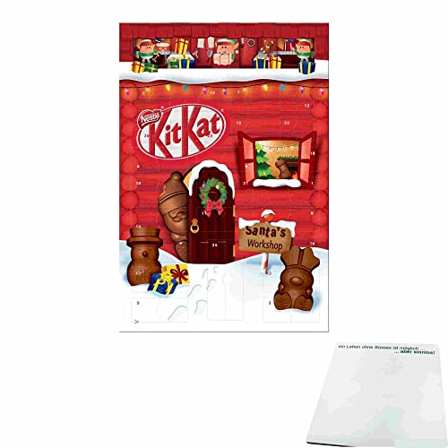 KitKat Adventskalender "Santas Workshop" (208g Packung) + usy Block von usy