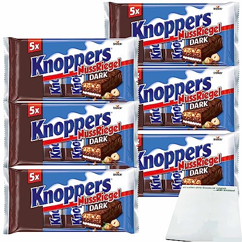 Knoppers Riegel Dark 6er Pack (6x200g Packung) + usy Block von usy