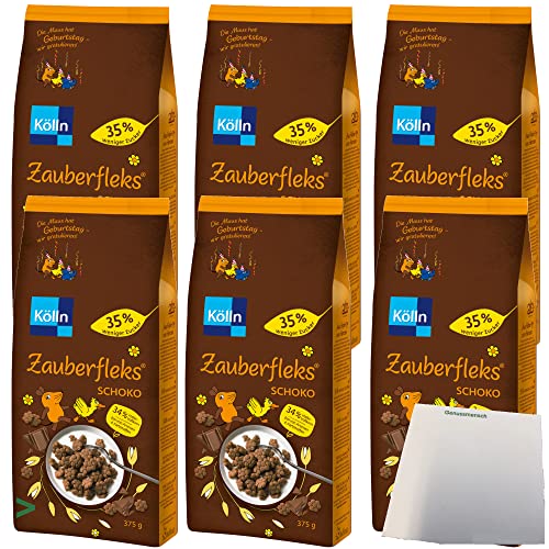 Kölln Zauberfleks Schoko 6er Pack (6x375g Beutel) + usy Block von usy