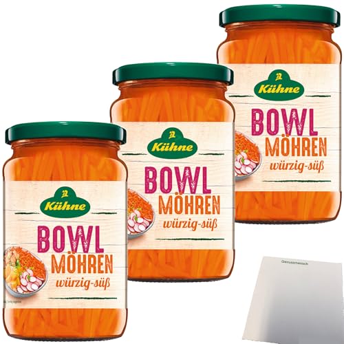 Kühne Bowl Möhren würzig süß 3er Pack (3x190g ATG) + usy Block von usy