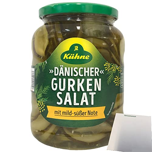 Kühne Dänischer Gurkensalat mit milder süßer Note (670g Glas) + usy Block von usy