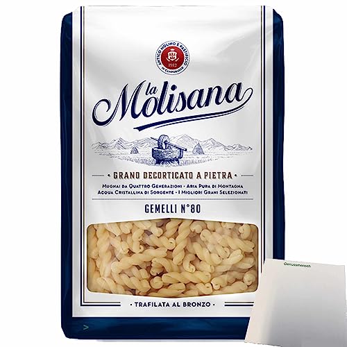 La Molisana Nudeln Gemelli No.80 (500g Packung) + usy Block von usy