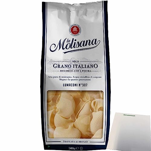 La Molisana Nudeln Lumaconi No.307 (500g Packung) + usy Block von usy