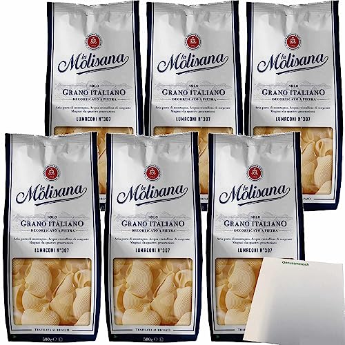 La Molisana Nudeln Lumaconi No.307 (6x500g Packung) + usy Block von usy