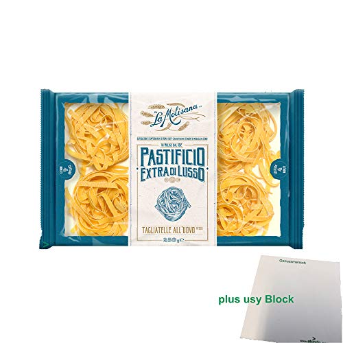 La Molisana Nudeln "Tagliatelle All'Uovo 203" (250g Packung) + usy Block von usy