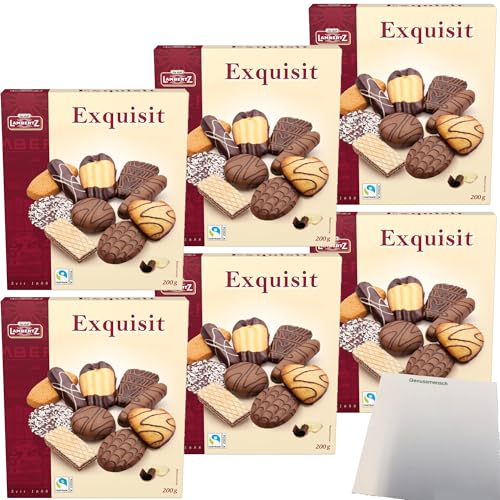 Lambertz Exquisit Gebäckmischung 6er Pack (6x200g Packung) + usy Block von usy