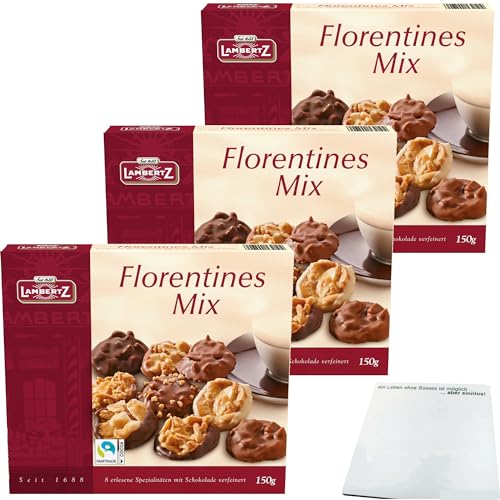 Lambertz Florentines Mix Gebäckmischung 3er Pack (3x150g Packung) + usy Block von usy