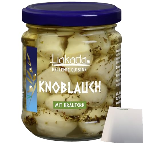 usy Bundle für Liakada Knoblauch mit Kräutern in Öl (190g Glas) + usy Block von usy