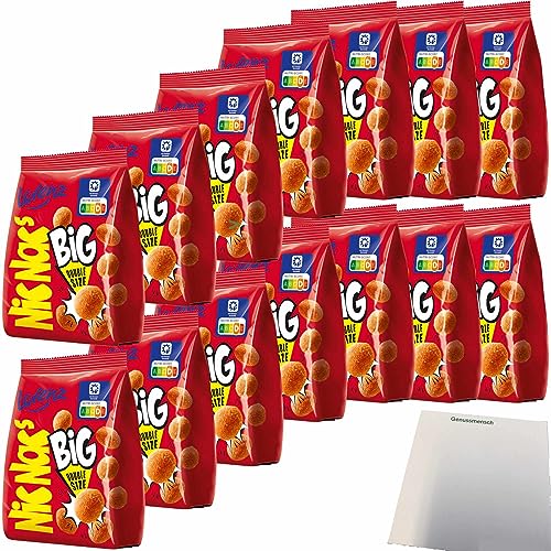 Lorenz Nic Nac´s Bignac´s Original Erdnüsse in knuspriger Hülle pikant gewürzt 14er Pack (14x110g Packung) + usy Block von usy