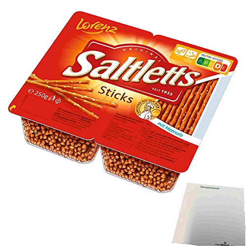 Lorenz Salzstangen Saltletts Sticks Classic (250g Packung) + usy Block von usy