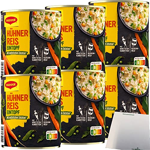 Maggi Hühner Reis Eintopf mit natürlichen Zutaten 6er Pack (6x800g Dose) + usy Block von usy