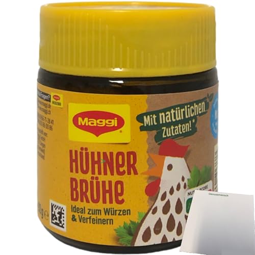 Maggi Instant Hühner-Brühe zum Würzen und verfeinern (92g Glas) + usy Block von usy