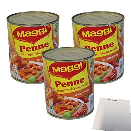 Maggi Penne Tomate Mozzarella 3er Pack (3x800g Dose) + usy Block von usy