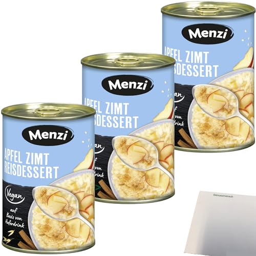 Menzi Apfel-Zimt Reisdessert 3er Pack (3x400g Dose) + usy Block von usy