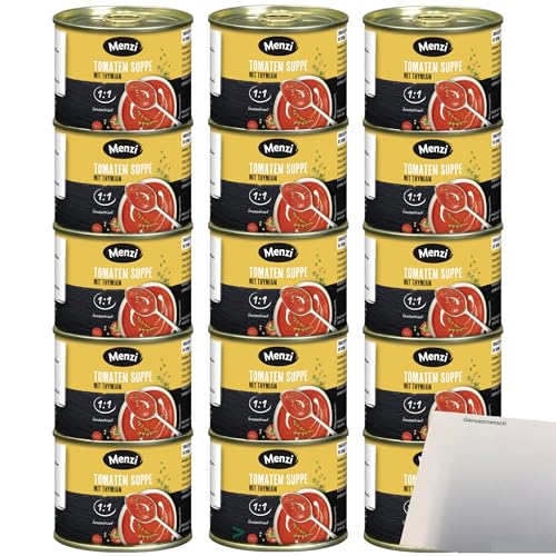 Menzi Tomaten Suppe Konzentriert 3er Pack (15x200ml Dose) + usy Block von usy