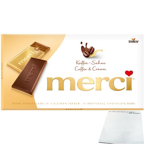 Merci Kaffee-Sahne Tafelschokolade (100g Packung) + usy Block von usy