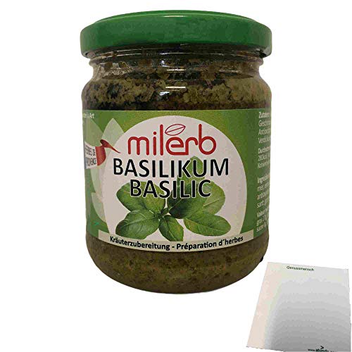 Milerb Basilikum Kräuterzubereitung (200g Glas) + usy Block von usy