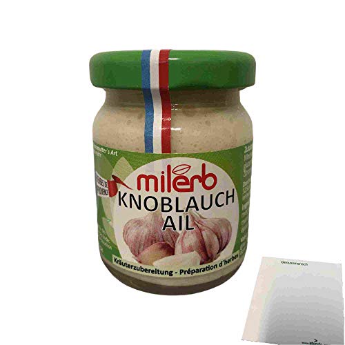 Milerb Knoblauch Kräuterzubereitung (50g Glas) + usy Block von usy