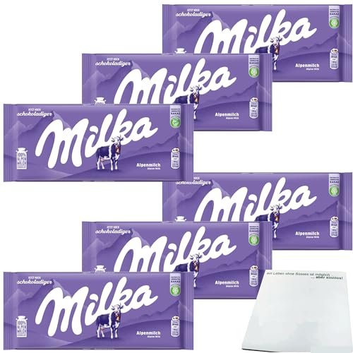 Milka Alpenmilch Schokolade jetzt noch schokoladiger 6er Pack (6x100g Tafel) + usy Block von usy