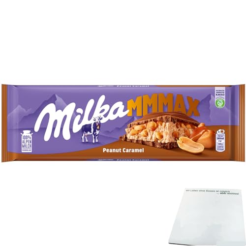 Milka Tafelschokolade Peanut-Caramel Großtafel (276g Tafel) + usy Block von usy