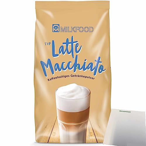 Milkfood Latte Macchiato Kaffeehaltiges Getränkepulver (400g Packung) + usy Block von usy