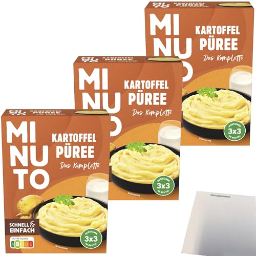 Minuto Kartoffelpüree Komplett einfach und schnell 3er Pack (3x300g Packung) + usy Block von usy