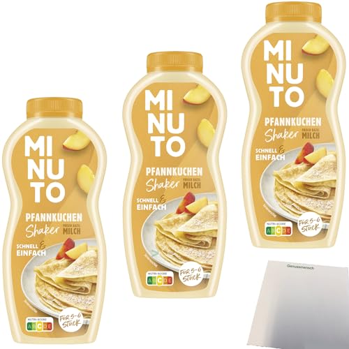 Minuto Shaker Pfannkuchen Mischung einfach und schnell 3er Pack (3x205g Shaker) + usy block von usy