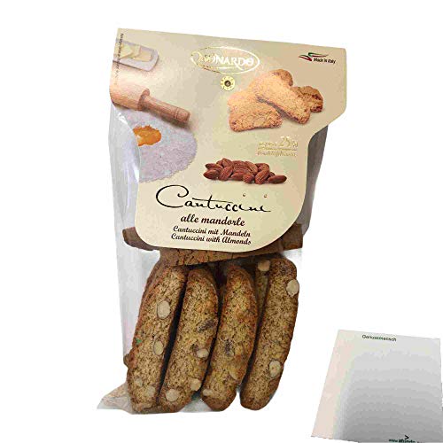 Monardo Cantuccini alle Mandorle (220g Beutel toskanisches Gebäck mit Mandeln) + usy Block von usy