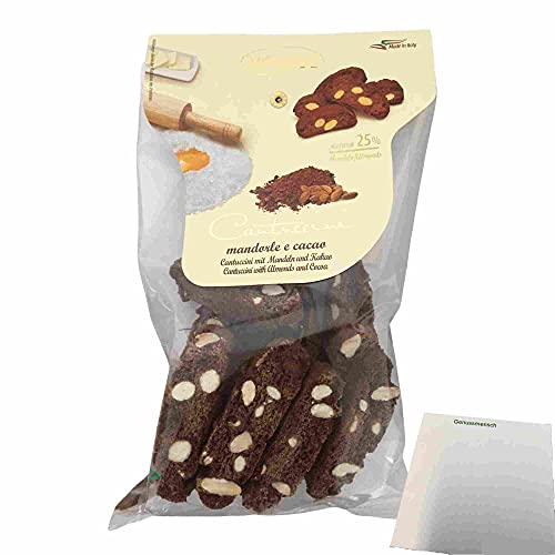 Monardo Cantuccini mit Mandeln und Kakao (220g) + usy Block von usy