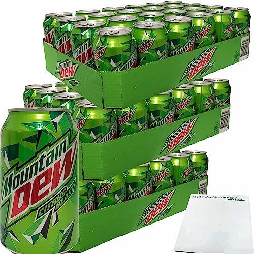 Mountain Dew Citrus Blast Limonade XXL Pack 72x0,33l Dose (DK) + usy Block von usy