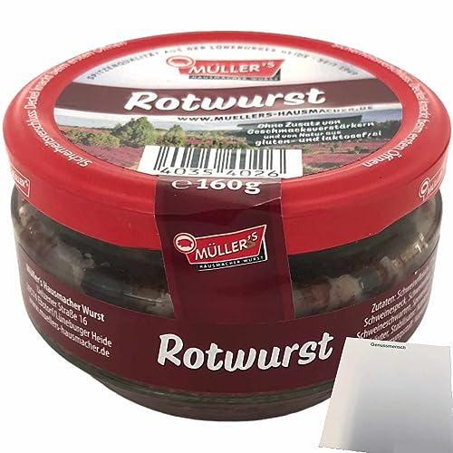 Müller's Rotwurst (160g Glas) + usy Block von usy