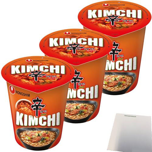 usy Bundle für NONGSHIM Instant Nudeln Kimchi 3er Pack (3x75g Packung) + usy Block von usy