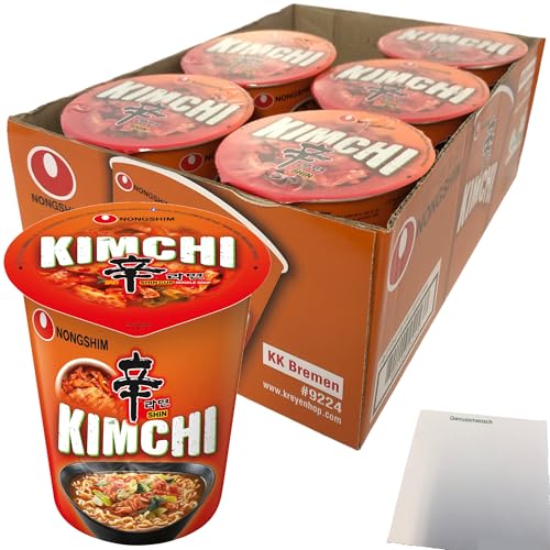 usy Bundle für NONGSHIM Instant Nudeln Kimchi 6er Pack (6x75g Packung) + usy Block von usy