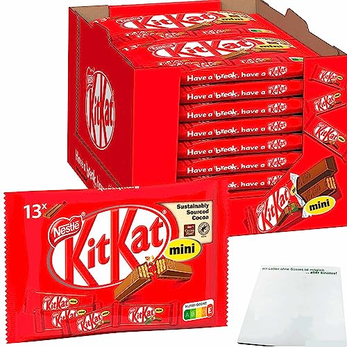 Nestle KitKat Mini, 13 Knusperwaffeln 18er Pack (18x217g Packung) + usy Block von usy