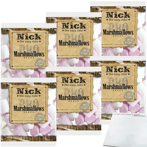 Nick Marshmallows 6er Pack (6x200g Packung) + usy Block von usy