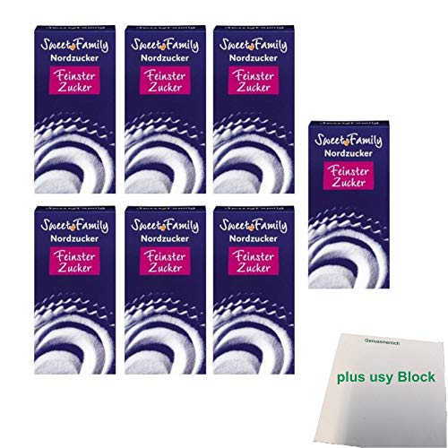 Nordzucker Sweet Family Unser Feinster Officepack (7x500g Raffinade) + usy Block von usy