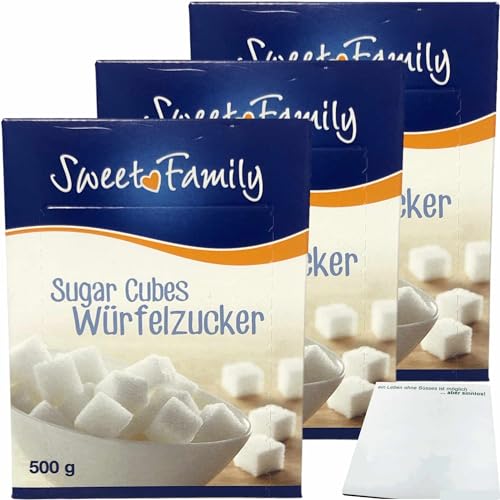 Nordzucker Sweet Family Würfelzucker 3er Pack (3x500g Packung) + usy Block von usy