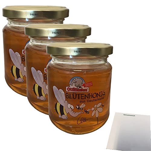 Ottifanten Blütenhonig 3er Pack (3x250g Glas) + usy Block von usy