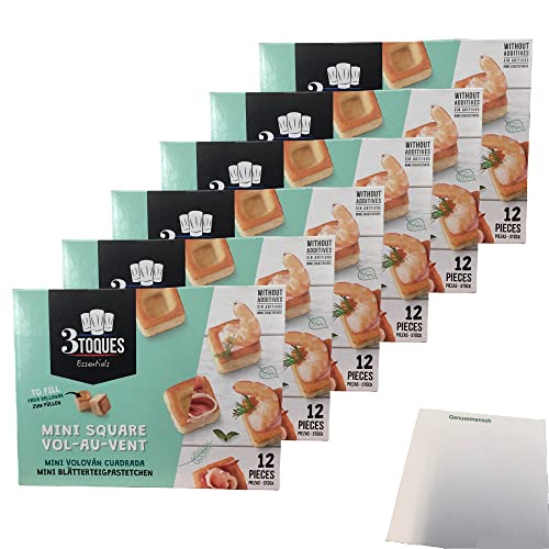 Pastei mini vierkant 6er Pack (6x60g Packung Pasteten) + usy Block von usy